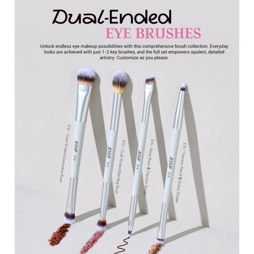 Jessup Beauty - *Innovation in Hand, Beauty in Heart* - Set de 7 brochas dobles - Quiet Gray