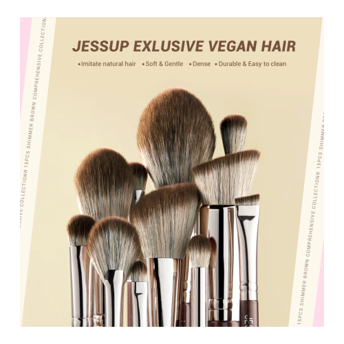 Jessup Beauty - *Makeup Essentials in a Box* - Set de 15 brochas - Shimmer Brown