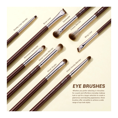 Jessup Beauty - *Makeup Essentials in a Box* - Set de 15 brochas - Shimmer Brown