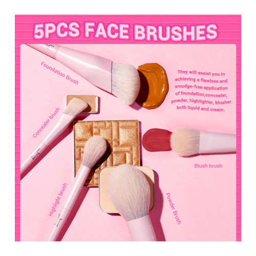 Jessup Beauty - *Makeup Lover Collection IV* - Set de 14 brochas - Crystal Pink