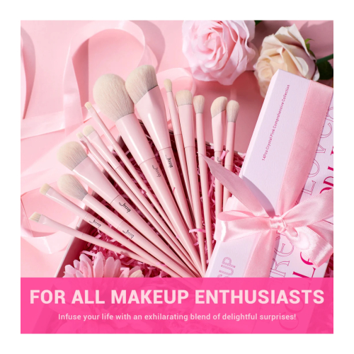 Jessup Beauty - *Makeup Lover Collection IV* - Set de 14 brochas - Crystal Pink