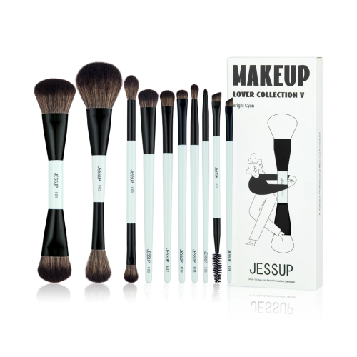 Jessup Beauty - *Makeup Lover Collection V* - Set de 10 brochas - Bright Cyan