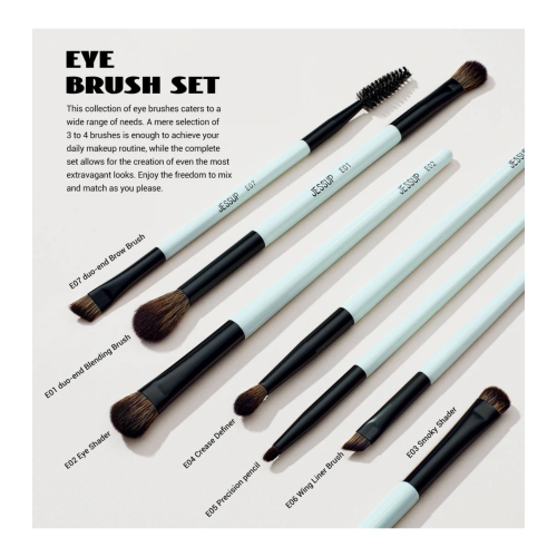 Jessup Beauty - *Makeup Lover Collection V* - Set de 10 brochas - Bright Cyan