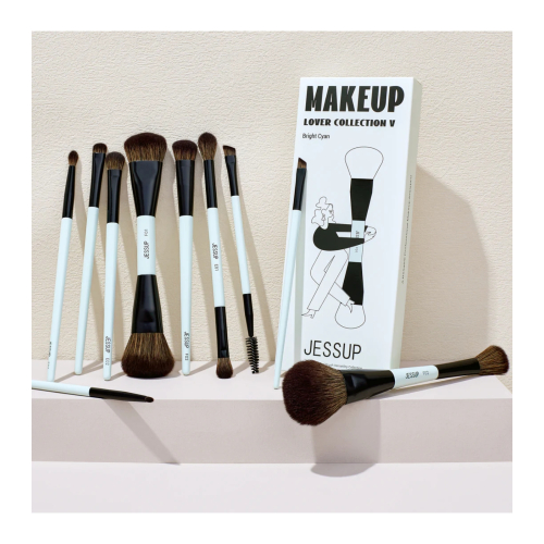 Jessup Beauty - *Makeup Lover Collection V* - Set de 10 brochas - Bright Cyan