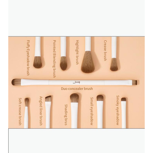 Jessup Beauty - *Makeup Lover Collection* - Set de pinceles 10 piezas - T330: Light Gray