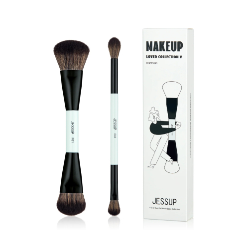 Jessup Beauty - *Makeup Lover Collection V* - Set de 2 brochas dobles - Bright Cyan