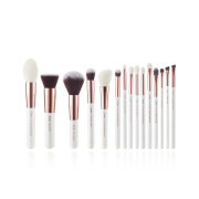 Jessup Beauty - Set de brochas 15 piezas - T220: White/Rose Gold