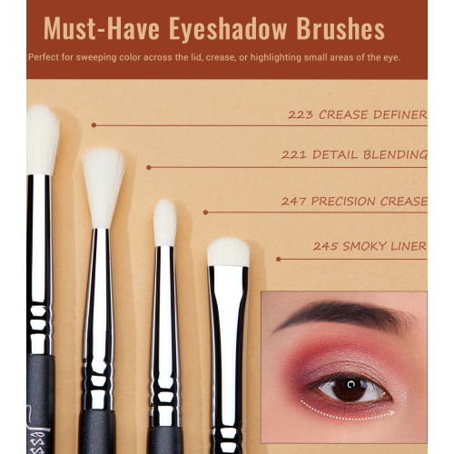 Jessup Beauty - Set de pinceles PRO 11pcs - T340: Black/Silver