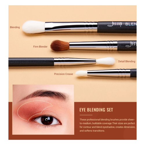 Jessup Beauty - Set de pinceles PRO 13pcs - T338: Black/Silver