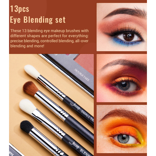 Jessup Beauty - Set de pinceles PRO 13pcs - T338: Black/Silver