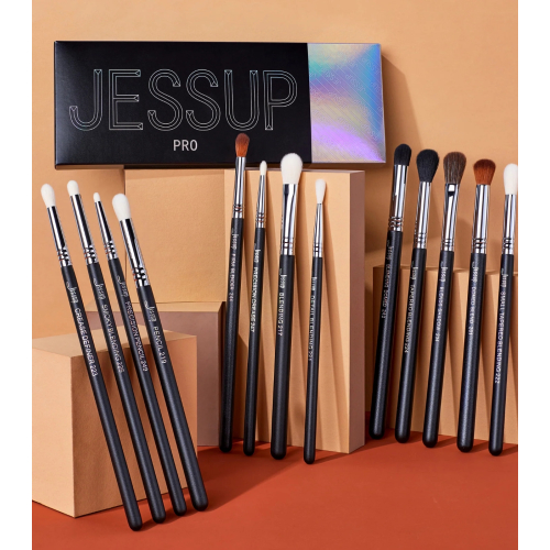 Jessup Beauty - Set de pinceles PRO 13pcs - T338: Black/Silver