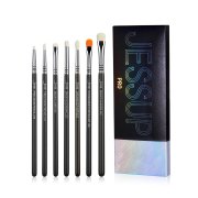 Jessup Beauty - Set de pinceles PRO 7pcs - T334: Black/Silver