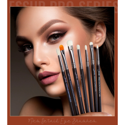 Jessup Beauty - Set de pinceles PRO 7pcs - T334: Black/Silver