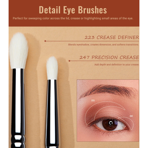 Jessup Beauty - Set de pinceles PRO 7pcs - T334: Black/Silver