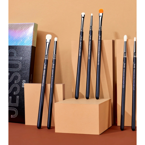 Jessup Beauty - Set de pinceles PRO 7pcs - T334: Black/Silver