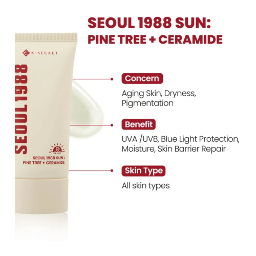 K-Secret - *Seoul 1988* - Protector solar facial Pine Tree + Ceramide