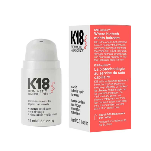 K18 - Mascarilla reparadora sin aclarado Leave-In Molecular Repair - 15ml