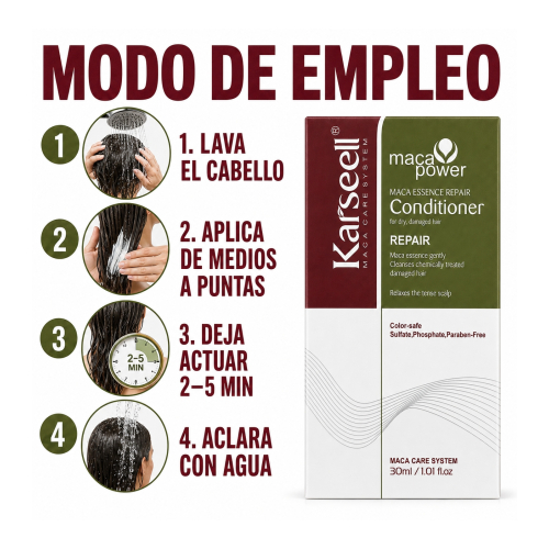 Karseell - *Maca Power* - Acondicionador reparación intensiva - Mini talla