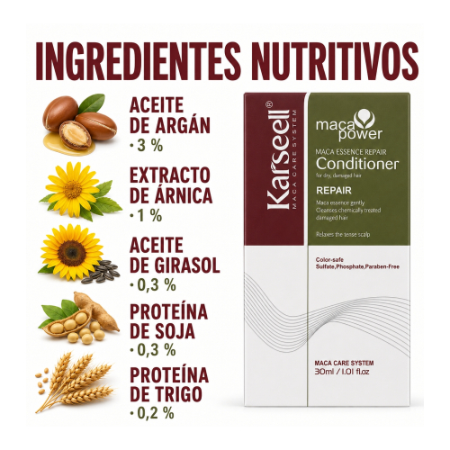 Karseell - *Maca Power* - Acondicionador reparación intensiva - Mini talla