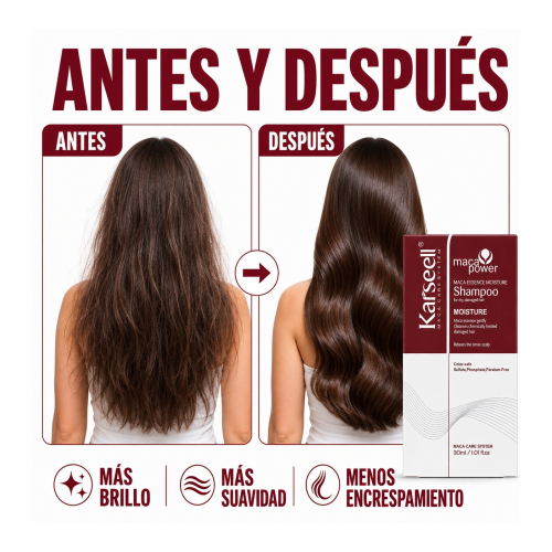 Karseell - *Maca Power* - Champú para cabello dañado - Mini talla