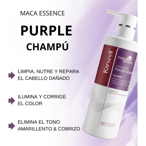 Karseell - *Maca Power* - Champú violeta neutralizador Blonde