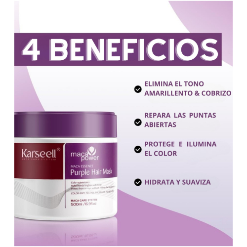 Karseell - *Maca Power* - Mascarilla violeta neutralizador Blonde