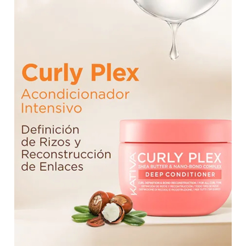 Kativa - *Curly Plex* - Acondicionador y mascarilla 2 en 1 - Cabello ondulado
