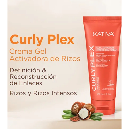 Kativa - *Curly Plex* - Activador del rizo Strong Gel-Cream - Cabello rizado