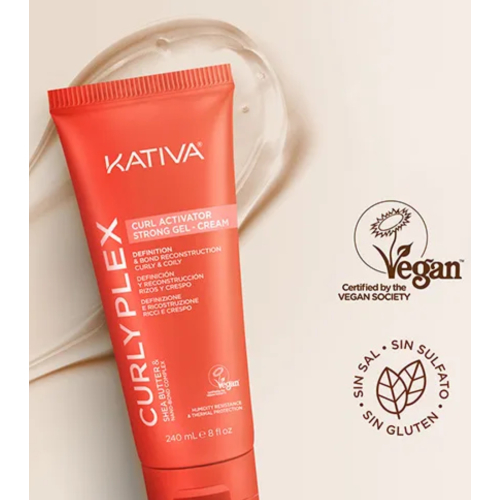 Kativa - *Curly Plex* - Activador del rizo Strong Gel-Cream - Cabello rizado