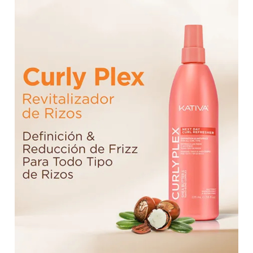 Kativa - *Curly Plex* - Spray reactivador de rizos y antifrizz - Cabello rizado