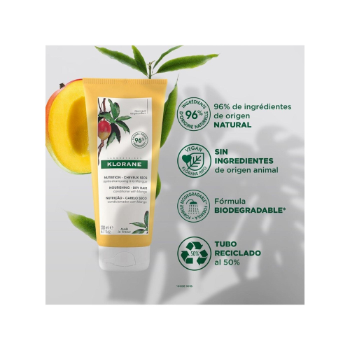 Klorane - Acondicionador al Mango - Cabello seco