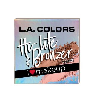 L.A Colors - Paleta de rostro Beauty Booklet Hi-lite & Bronzer - C30507 Luminous