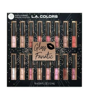 L.A Colors - Set de 16 brillos de labios Gloss Fanatic