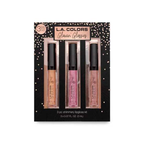 L.A Colors - Set de 3 brillos de labios Glowin' Glossies