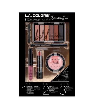 L.A Colors - Set de maquillaje 6 piezas - Glamour Gal