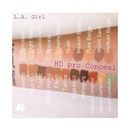 L.A. Girl - Corrector líquido Pro Concealer HD High-definition - GC981 Toast