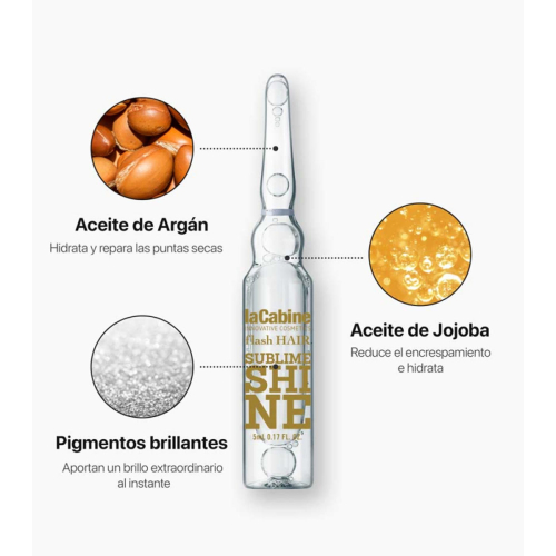 La Cabine - *Flash Hair* - Ampollas capilares iluminadoras Sublime Shine - Cabello desvitalizado