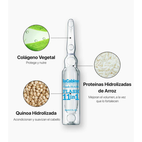 La Cabine - *Flash Hair* - Ampollas capilares Flash 11-in-1 - Todo tipo de cabellos