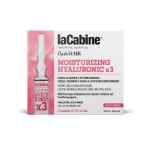 La Cabine - *Flash Hair* - Ampollas capilares hidratantes Moisturizing Hyaluronic x3 - Cabello fino, seco o dañado