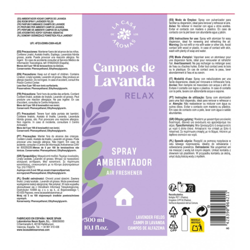 La Casa de los Aromas - Ambientador en spray - Campos de Lavanda