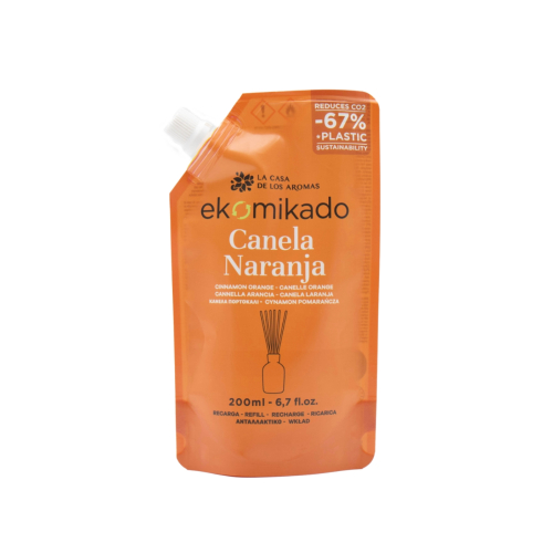 La Casa de los Aromas - Ambientador mikado recarga 200ml - Canela Naranja