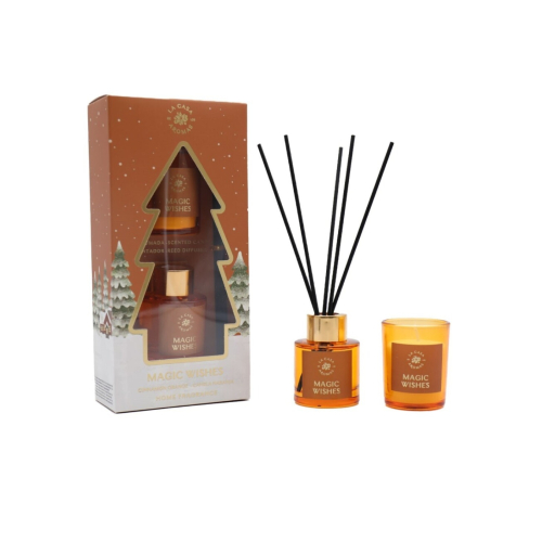 La Casa de los Aromas - *Navidad* - Set mikado + vela - Magic Wishes