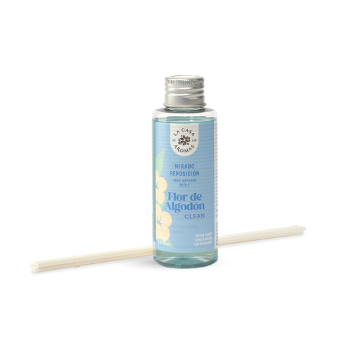 La Casa de los Aromas - Recarga ambientador mikado 100ml - Flor de Algodón