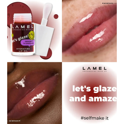 Lamel - Aceite labial Let's Glaze - 404: Chocolate cookies