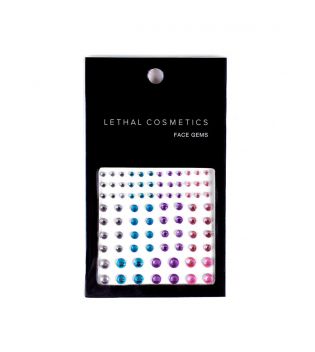 Lethal Cosmetics - Joyas adhesivas para rostro Face Gems - Colorful