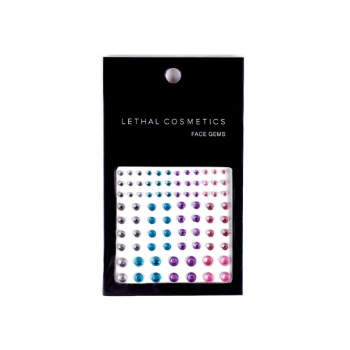 Lethal Cosmetics - Joyas adhesivas para rostro Face Gems - Colorful