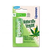 Liposan - Bálsamo labial Naturally Vegan - Aceite de semilla de cáñamo y manteca de karité