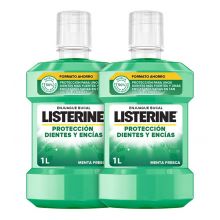 Listerine - Duplo Enjuague bucal Protección Dientes y Encías 1000ml