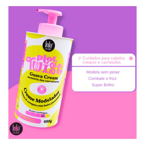Lola Cosmetics - *Plot Twist* - Crema de peinado modeladora de rizos 480g - Crema de guayaba