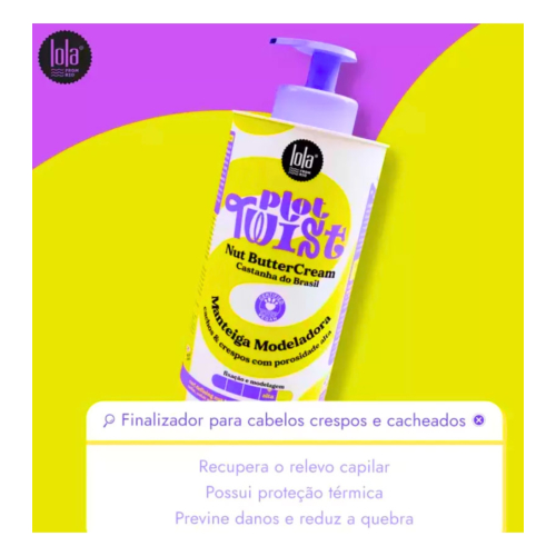 Lola Cosmetics - *Plot Twist* - Crema de peinado modeladora de rizos 480g - Nuez de Brasil